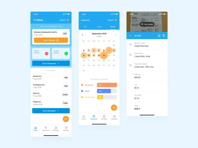 Manage expenses and receipts. Send reports easily.
