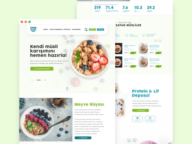 Design, share or purchase your own muesli, 100% Organic.
