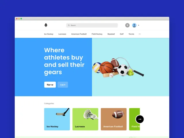 Sports gear marketplace. Buy and sell sport products.